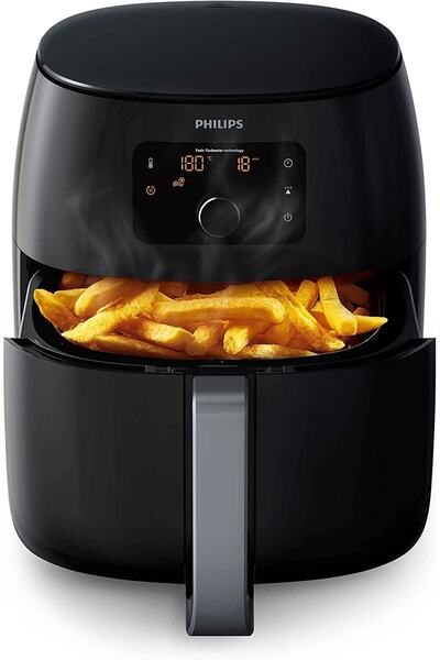 Philips مقلاة هوائية من الفولاذ المقاوم للصدأ، حجم كبير جدًا (XXL) - سعة 1.4 ...