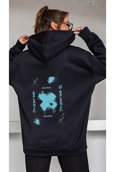 DENİKK Street Style Back Print Unisex Hoodie