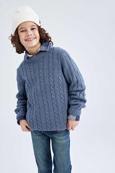 DeFacto Boy's Crew nyakú pulóver Z2404a622wn