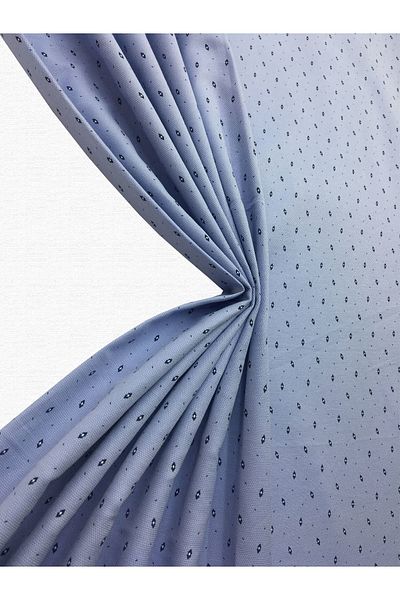 Yiğit Kumaş Patterned Blue Shirt Fabric - Meter Product 100x150 Cm