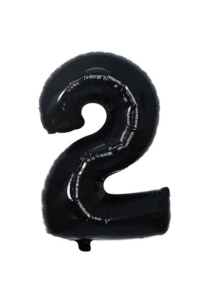 BEST PARTİ DOĞUM GÜNÜ PARTİ SÜSLERİ Foil Balloon Black Number 2 34 Inch 80 Cm