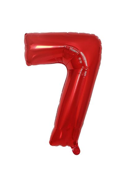BEST PARTİ DOĞUM GÜNÜ PARTİ SÜSLERİ Foil Balloon Red Number 7 40 Inch 100 Cm