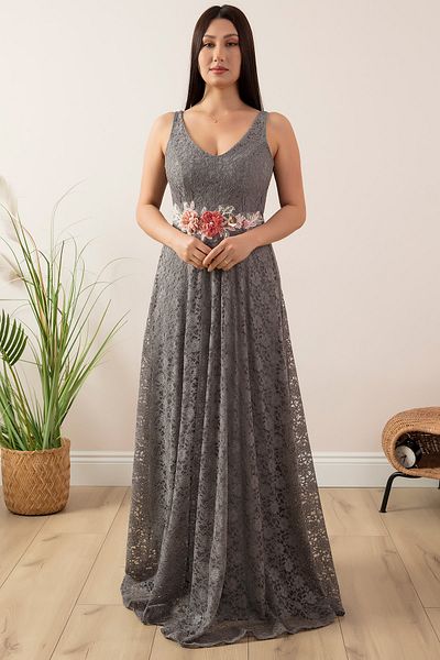 PULLIMM Varna 13102 Rochie din dantela cu talie florala