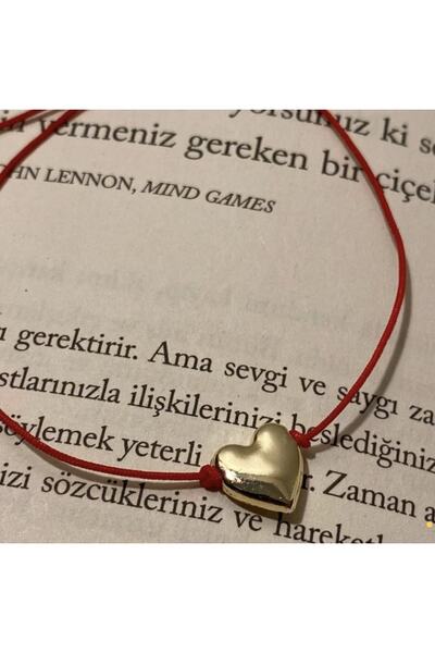 Esdem Accessories Kalp Figürlü Kırmızı Ip Bileklik Sevgililer Günü 14 Şubat H...