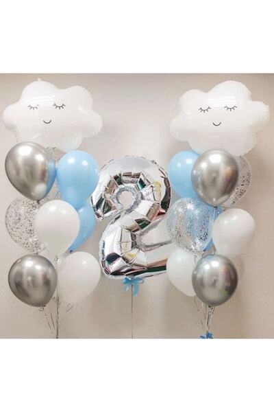 BEST PARTİ DOĞUM GÜNÜ PARTİ SÜSLERİ مجموعة بالون سكاي كلاود لعيد الميلاد لعمر 2
