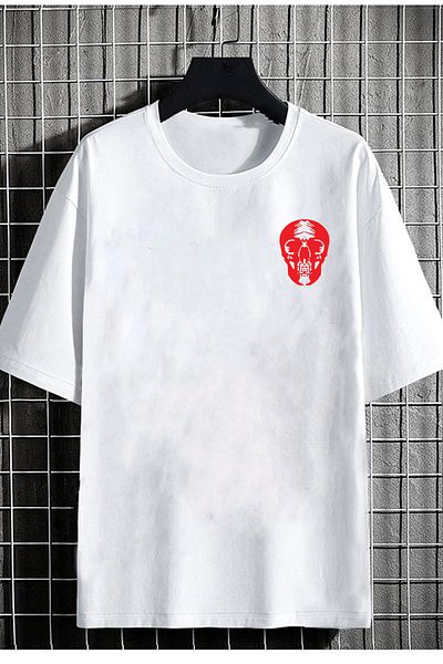 DEEPSENCE Unisex Λευκό T-shirt Wordwar Back Printed