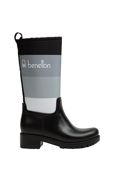 Benetton ® |   Bn-50017 - 34124 Μαύρο Λευκό - Παιδικές Μπότες