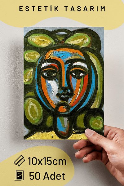 Postifull 50 τμχ 10*15cm Αφίσα τοίχου - Σετ κολάζ αφίσας καλλιτεχνών και καλλιτεχνικής κάρτας με ταινία δώρο