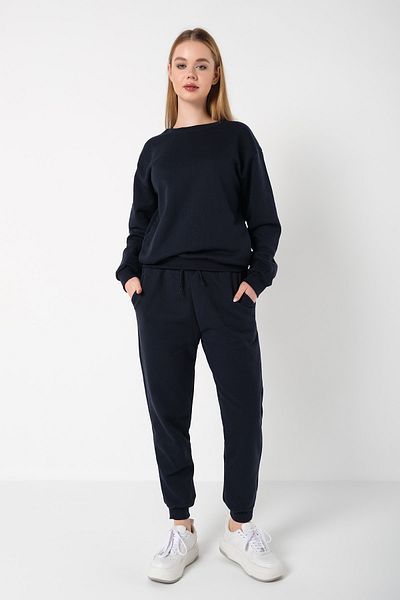 Know Women's Navy Blue Cotton Pajama Set