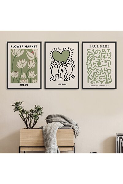 HOMEPACK Σετ ζωγραφικής 3 τεμαχίων με μαύρο πλαστικοποιημένο πλαίσιο Hpn104