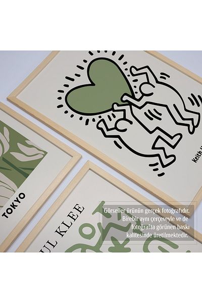 HOMEPACK Комплект за рисуване от 3 части с рамка от естествено дърво Hpn104