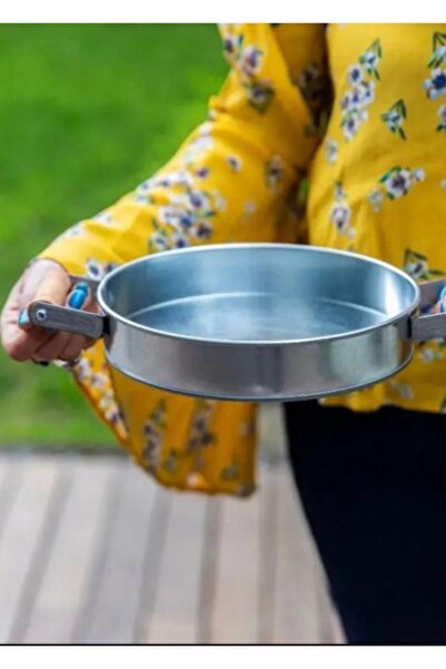 Rustic Concept Galvanized Tray with Wooden Handle / Oil Pot Base / Soap Dish Base