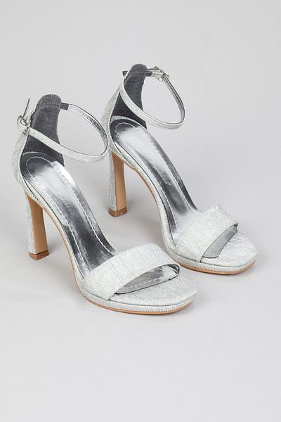 Adım Adım Women's Silver Color Thin Heeled Evening Dress Shoes
