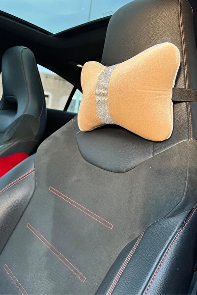 TASARIM ARABAM ATİKE ELİF AKIN Pernă pentru gât cu dungi verticale, din catif...