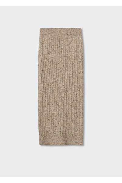 MANGO Woman Fitilli Midi Etek