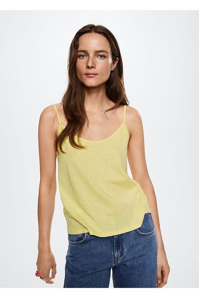 MANGO Woman Bluză din amestec bumbac-in