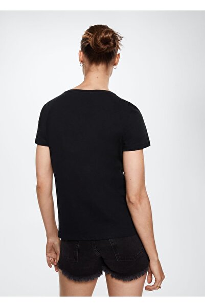 MANGO Woman Μπλουζάκι από λινό-βαμβάκι