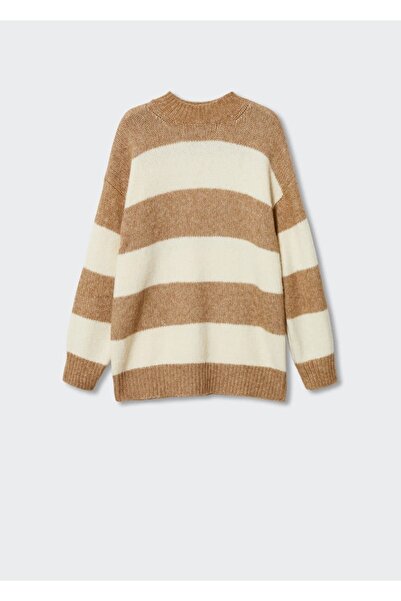 MANGO Woman Oversize Striped Sweater