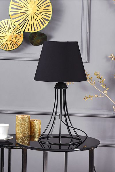 DEDE Conical Lampshade Black Table Lamp
