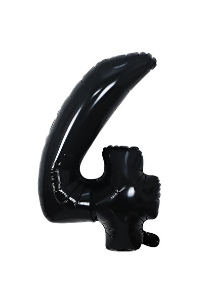 BEST PARTİ DOĞUM GÜNÜ PARTİ SÜSLERİ Folyo Balon Siyah 4 Rakamı 34 Inç 80 Cm