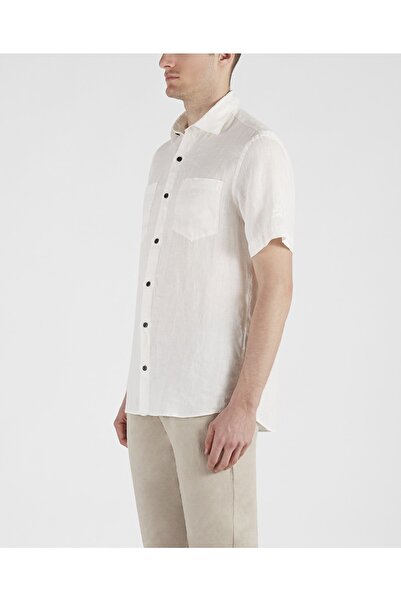 PAUL&SHARK Men's Woven Shirt Sleeves C.wLinens