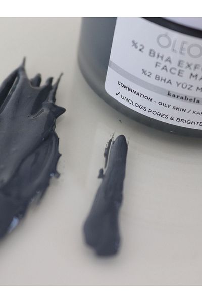 Oleobox Anti-Pore Anti-Acne Fiddy Mask - Karabela - 2% Bha + Activated Charcoal - 30 Ml / 50 G
