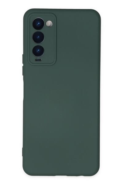 HappyCase Tecno Camon 18t Kılıf Lansman Nano Içi Kadife Silikon - Koyu Yeşil