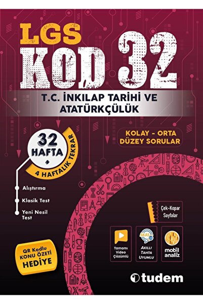 Tudem 8.sınıf Lgs Inkılap Tarihi Kod 32 Tekrar Kitabı