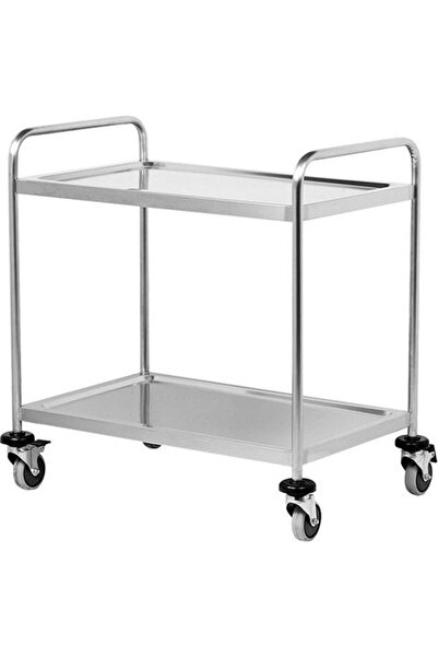 Demasan 2 Katlı Paslanmaz Servis Arabası