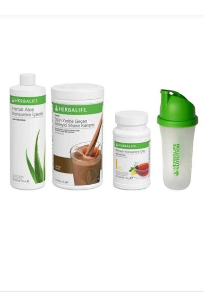 Herbalife Formül 1 Çikolatalı Shake Bitkisel Konsantre Çay Limon Aloe Vera Iç...