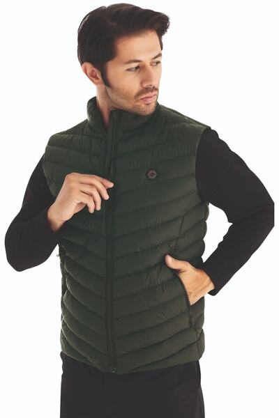 Crozwise Αθλητικό γιλέκο Χακί-μαύρο-ναυτικό- Γιλέκο 4016 -