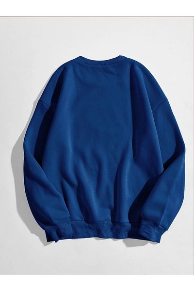 DAXİS Sportwear Company Hanorac oversize unisex cu gât crew imprimat