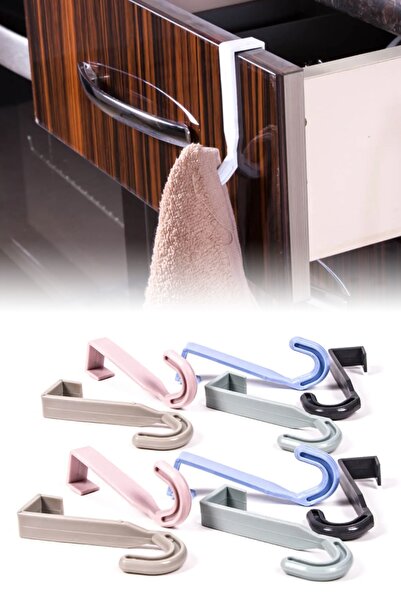 Binbirreyon 10 Adet Pratik Askı Kancası Çekmece Kapı Askısı De215