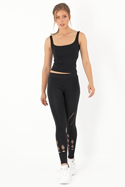 kingspearl Seamless Sports Leggings with Mesh Detail