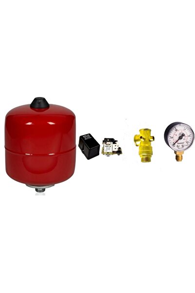 Eagle 24 Lt Küre Hidrofor Seti Mirox Sarı Pirinç Beşyollu Çekvalf - Etna Basınç Şalteri - Manometre