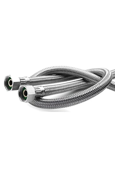naque Spiral Çelik Örgülü Klozet Bağlantı Flex Hortumu - 3/8 - 3/8