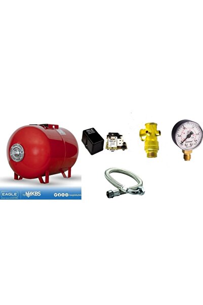 Eagle 50 Lt Yatay Hidrofor Seti Mirox Beşyollu Çekvalf - Etna Basınç Şalteri ...