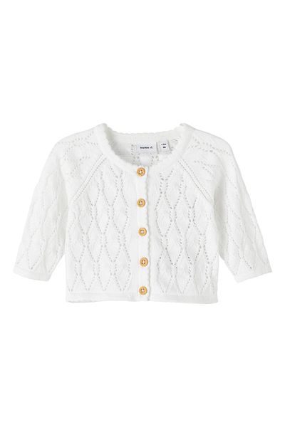 name ıt Strickjacke - Weiß - Regular Fit