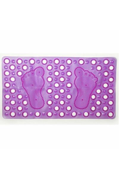 mrtbilisim Cadă de baie Cabină de duș Covoraș cu ventuză anti-alunecare 63 X 33 cm Covoraș de baie din silicon cu suport pentru masaj pentru picioare
