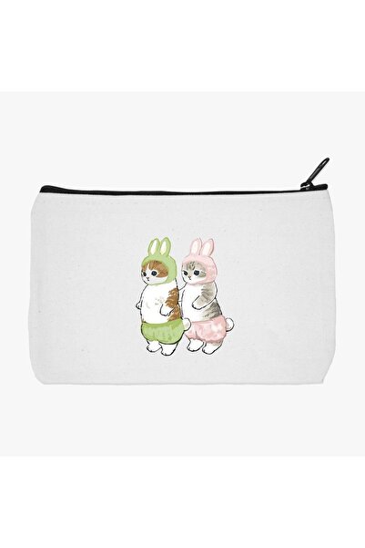 Siyer Yayınları حامل قلم مطبوع عليه قطط أرنب