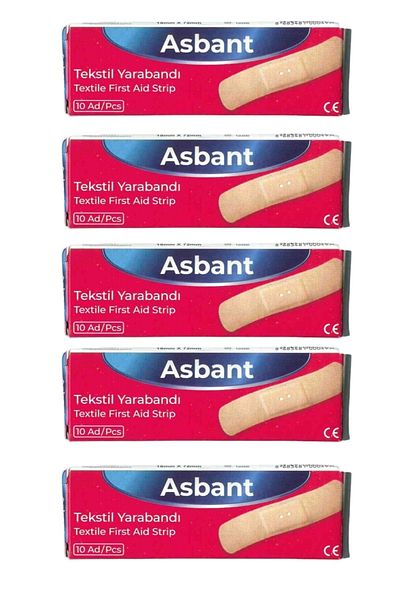 FİYPER Asbant نسيج الجرح 5 عبوات (50 قطعة)