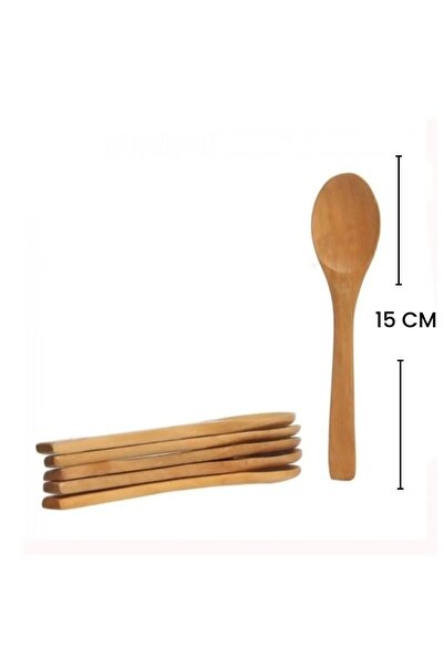 Hedisam Set of 6 Wooden Spice and Honey Spoons 15 Cm