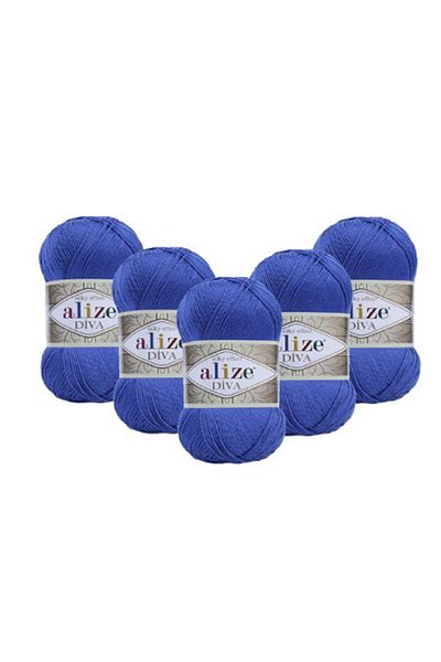 Alize Diva Sax Blue 5 Pieces Color: 132
