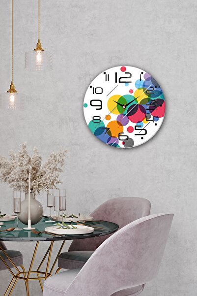 Decorita ساعة زجاجية |   نقطة اللون |   قطر 40 سم