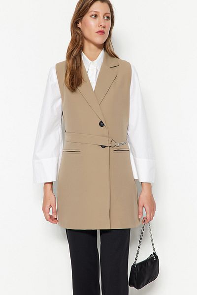 Trendyol Modest Vest - Brown - Basic
