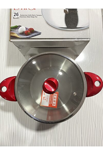 Öncü metal وعاء عميق ستانلس ستيل مقاس 26 سم - بريلا