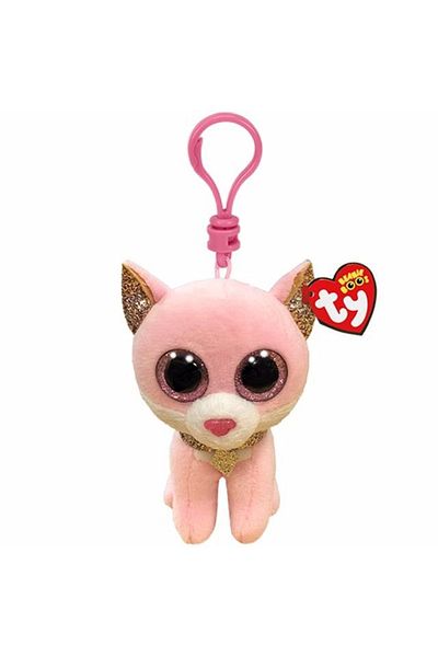 TY Beanie Boos سلسلة مفاتيح القطة الوردية من Ty Fiona