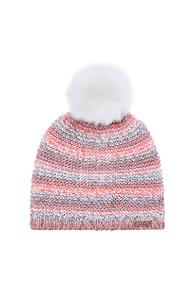 Nordbron Lysa Pembe Kürk Ponponlu Kadın Bere