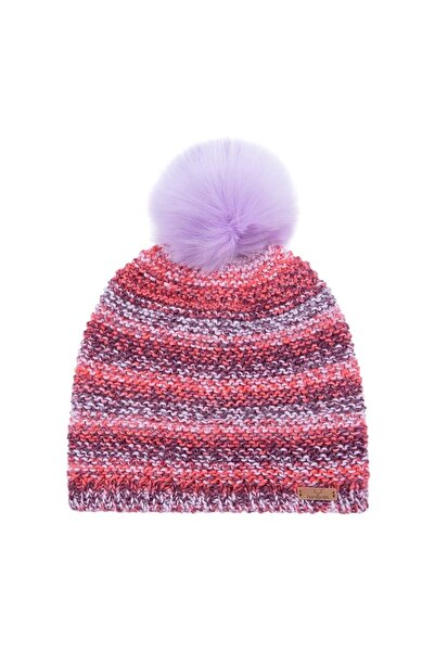 Nordbron Lysa Lila Kürk Ponponlu Kadın Bere