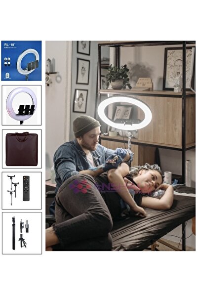Enshall 18 Inç Ring Light 45 Cm 55w 480 Ledli Çantalı Ve Kumandalı Profesyone...